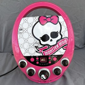 Monster High Disco party CD Player & Karaoke Machine  "Flashing Lights"  WORKING