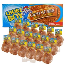 18-Pack Chore Boy Copper Scrubbers Pure Copper Pads for Pots Pans Stoves