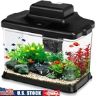 1.6 Gallon Ultra HD Fish Tank Aquarium Starter Kit W/ LED Light & Filter New
