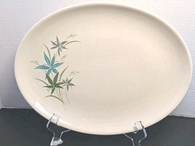 Vintage Sabin China Tiger Lily Atomic Floral Serving Platter 13.5''