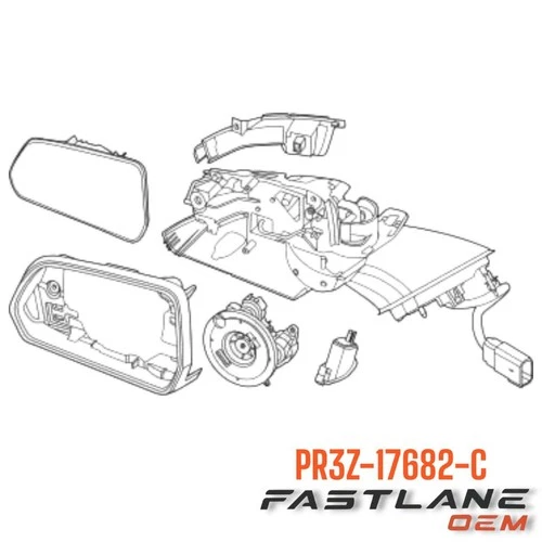 2024 FORD MUSTANG MIRROR ASY REAR VIEW OUTER RH NEW OEM PR3Z-17682-C