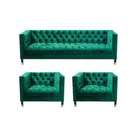 PolstermöBel Wohnzimmer Set 3Tlg Luxus Chesterfield Garnitur Einrichtung