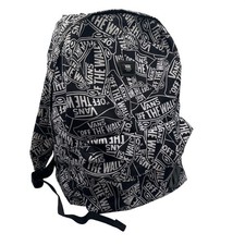Vans Off The Wall Backpack Black White All Over Logo Print School Bag Unisex