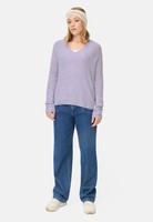 camel active Damen Strickpullover Mit V-Ausschnitt Lila, Womenswear-L