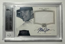 2012 Panini National Treasures #199 ROY Mike Trout Auto Relic BGS 9 Auto 10