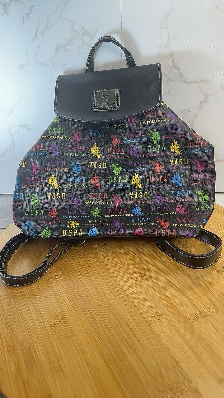U.S. POLO ASSN Backpack Purse Black Pink Green blue Yellow Red