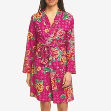NEW JOHNNY WAS Cotton Blend Jonsey Sleep Robe Small.
