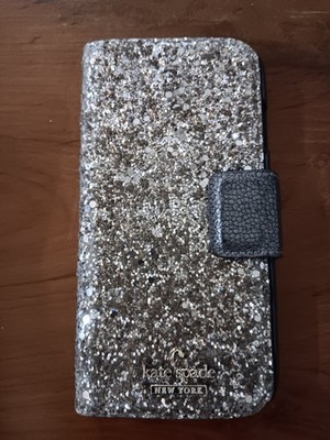 Kate Spade New York 256510 Glitter Wrap Gunmetal Gold Apple iPhone X  Folio Case