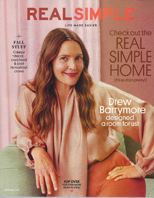 Real Simple Magazine  October 2025  Drew Barrymore Home Ideas Book