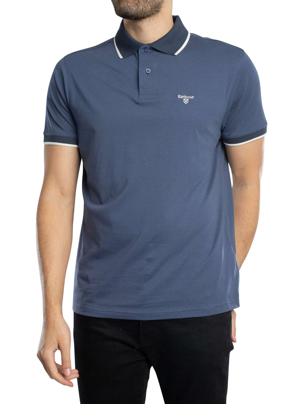 Мужская рубашка поло Barbour Cornsay синяя 15590₽