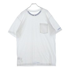 Chrome Hearts Neck Logo S/S Tee L White/Blue Used Japan Import