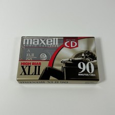 Maxell XL II High Bias 90 Minute Type II Blank Audio Cassette Tape New Sealed