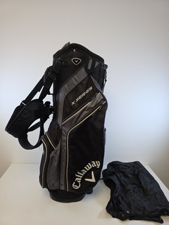 Callaway X Series Borsa Supporto 6 Vie Nero e Grigio Cappuccio Antipioggia CAL0401
