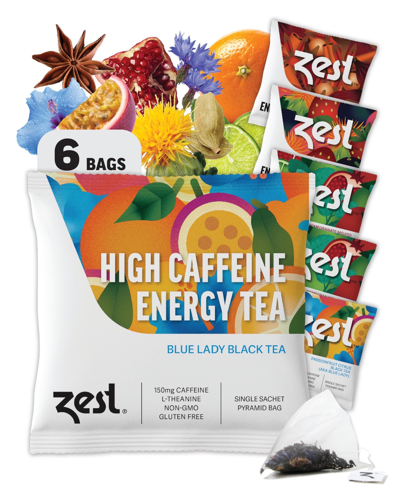 Assortment Box &ndash; High Caffeine Bags 6 Count (pack Of 1)