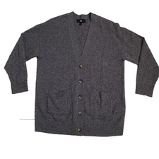 Banana Republic Gray Oversized Lightweight Cashmere Cardigan S pockets