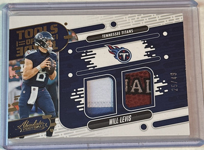 Will Levis 2024 Panini Absolute Tools of the Trade Prime #TOT-WLS 25/49 (MEM)