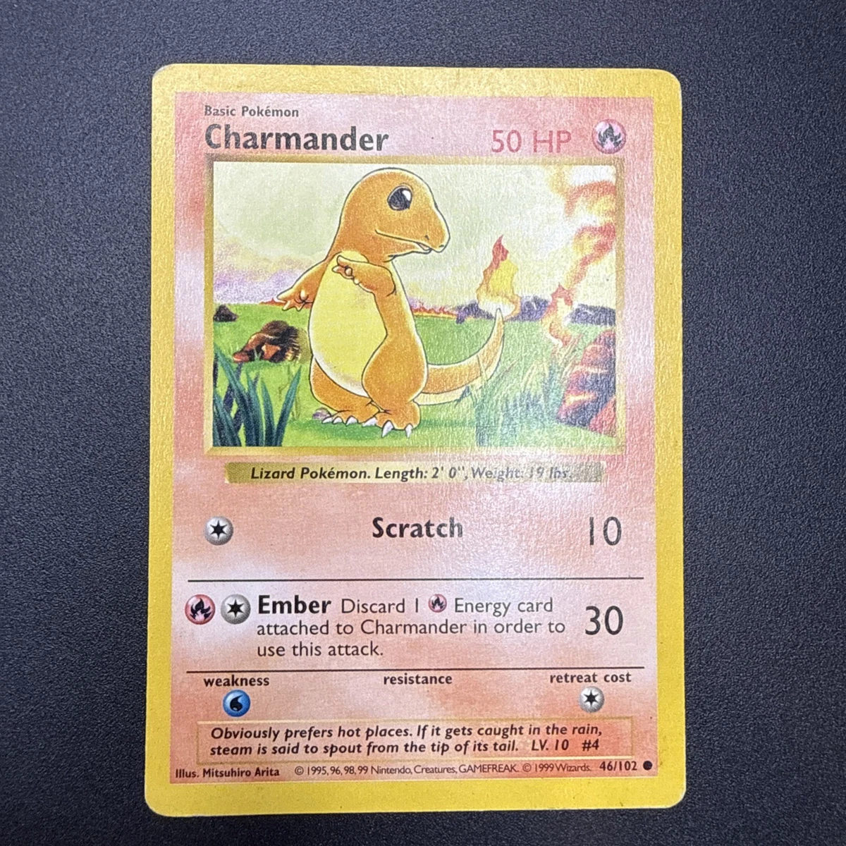 Charmander Pokémon TCG Shadowless Individual Collectible Card Game