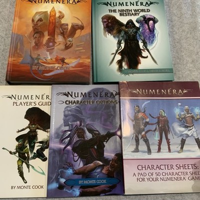 Lot Of 5 Numenera Books By Monte Cook RPG Bestiary Player s Guide Character More