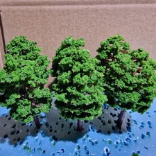 N TT HO OO Gauge Trees Set 40 - 6x Oak woodland model trees 7cm