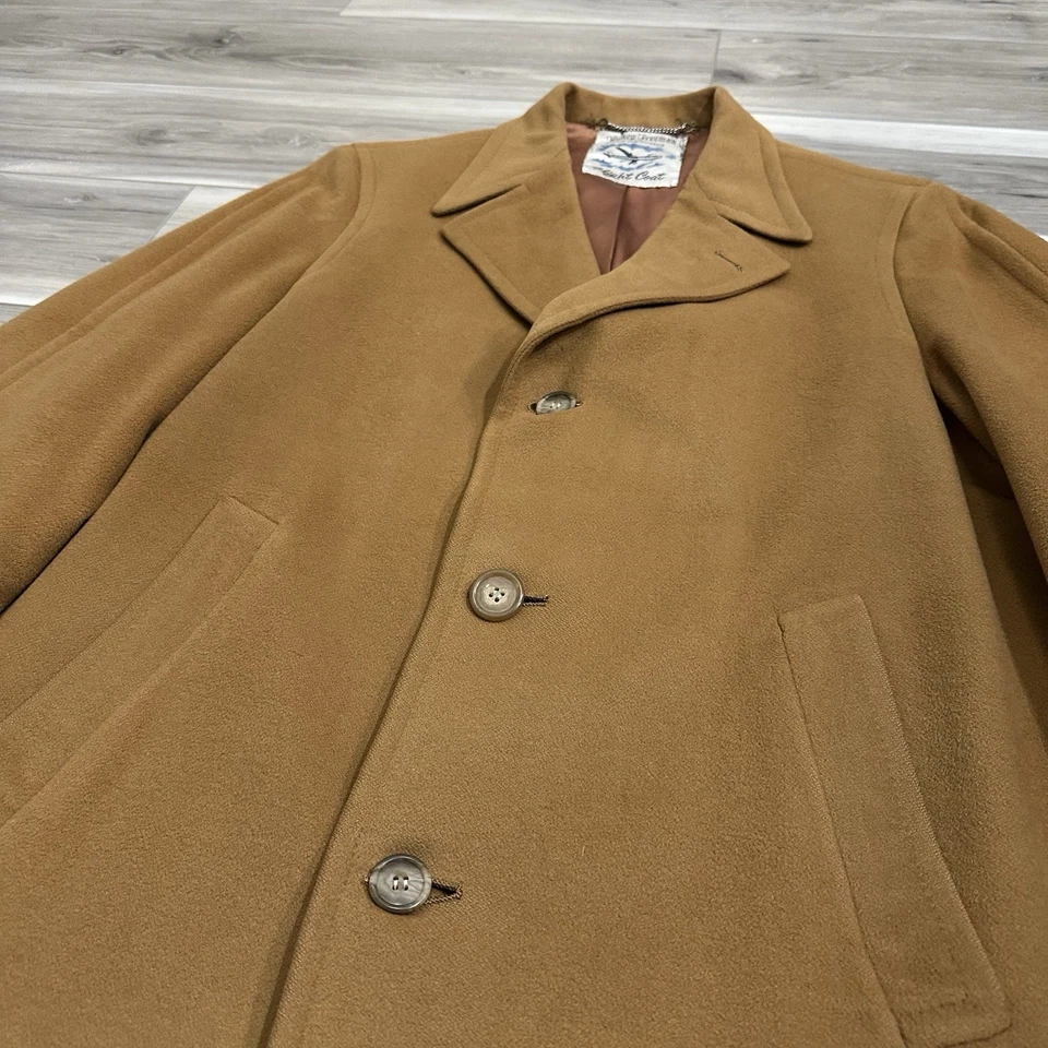 Abrigo de Vuelo Hickey Freeman Años 70 De Colección Cabello de Camello Hecho en Unión Abrigo Exterior Preppy Foto 2 de 4
