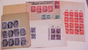 GERMAN INFLATION COVERS  4,000M x19 also 12 stamps,16 STAMPS,20 STAMPS ALL 1923