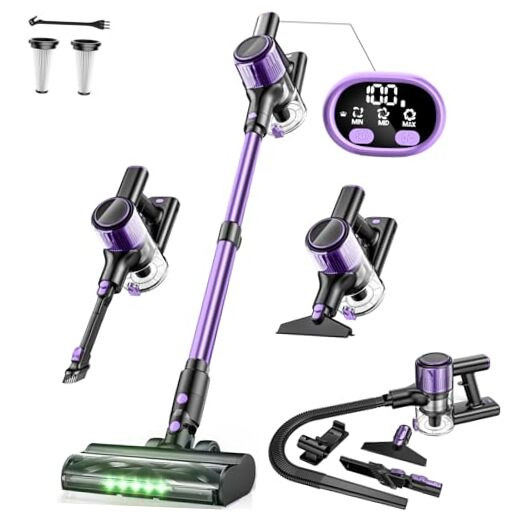 Cordless Vacuum Cleaner, 350W/33Kpa 10-in-1 Stick Vacuum with Upgraded Extra