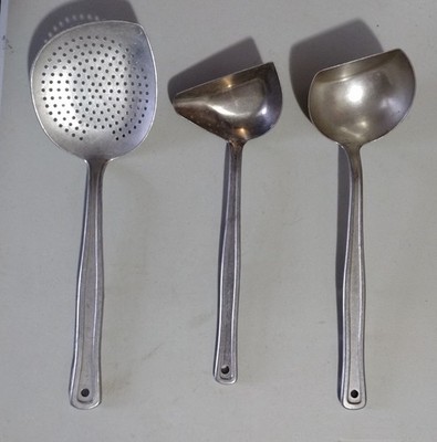 UNIQUE - VERY OLD Westmark Germany Skimmer and 2 Ladles.  Marked D.R.G.M