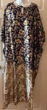 NWT WINLAR Women’s One Size Caftan Navy Blue/Multi