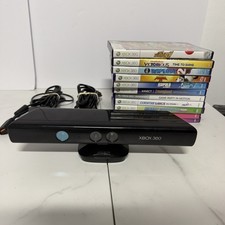 Xbox 360 Kinect Sensor Bar W/ 12 Games Lot/Bu...