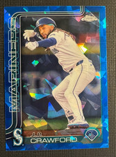 2025 Topps Chrome Sapphire J. P. CRAWFORD Mariners base blue #181