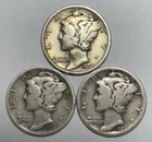 1926, 1926-D and 1926-S 10C Mercury Dimes 90% Silver