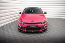 Front Ansatz V.2 für Volkswagen Scirocco Mk3 Spoilerschwert Spoilerlippe Schwarz