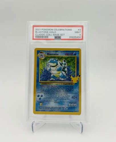 Blastoise 2/102 Celebrations: Classic Collection Holo PSA 9 Pokémon TCG Card