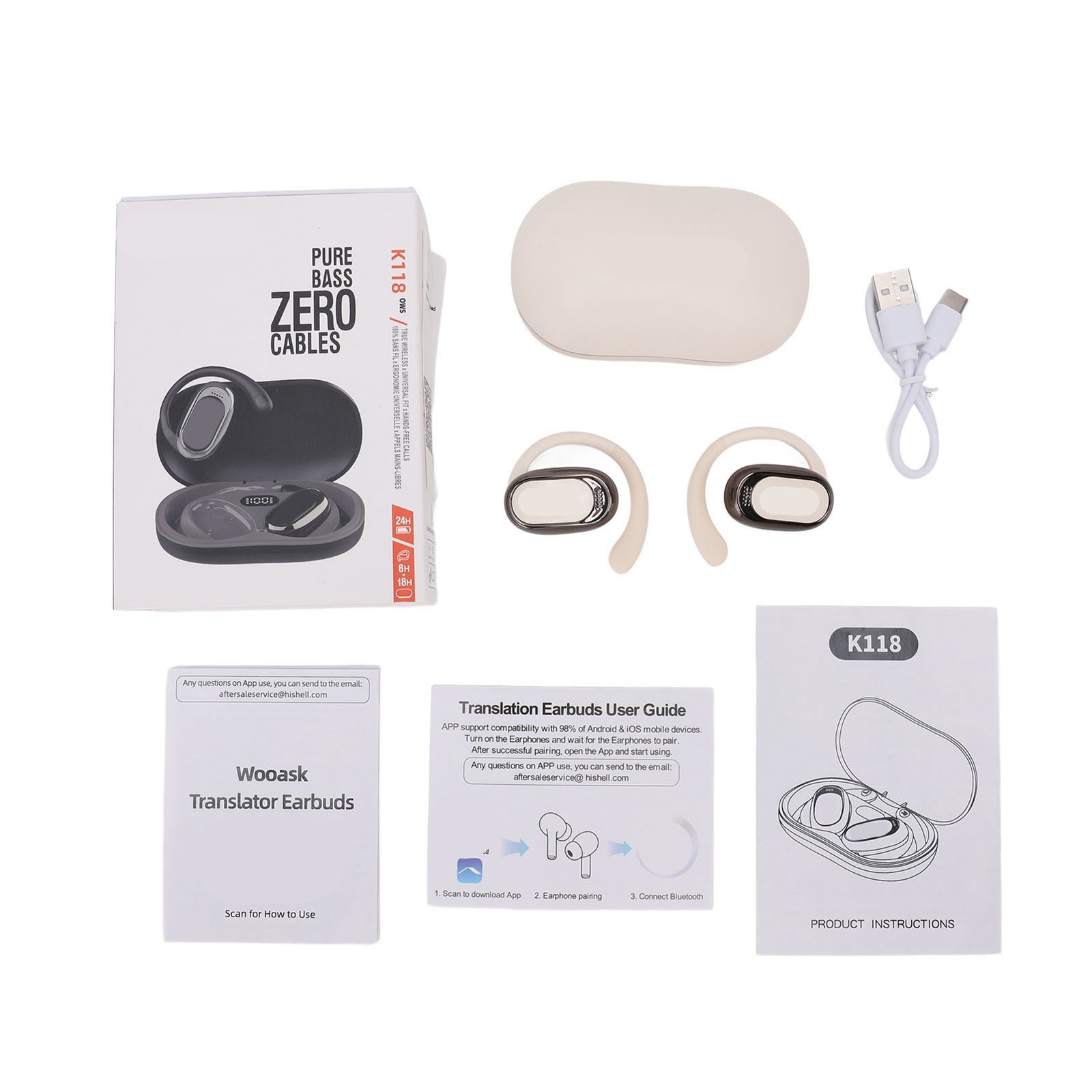 Language Translator Earbuds 144 Languages Translation Bluetooth 5.4 Wireless
