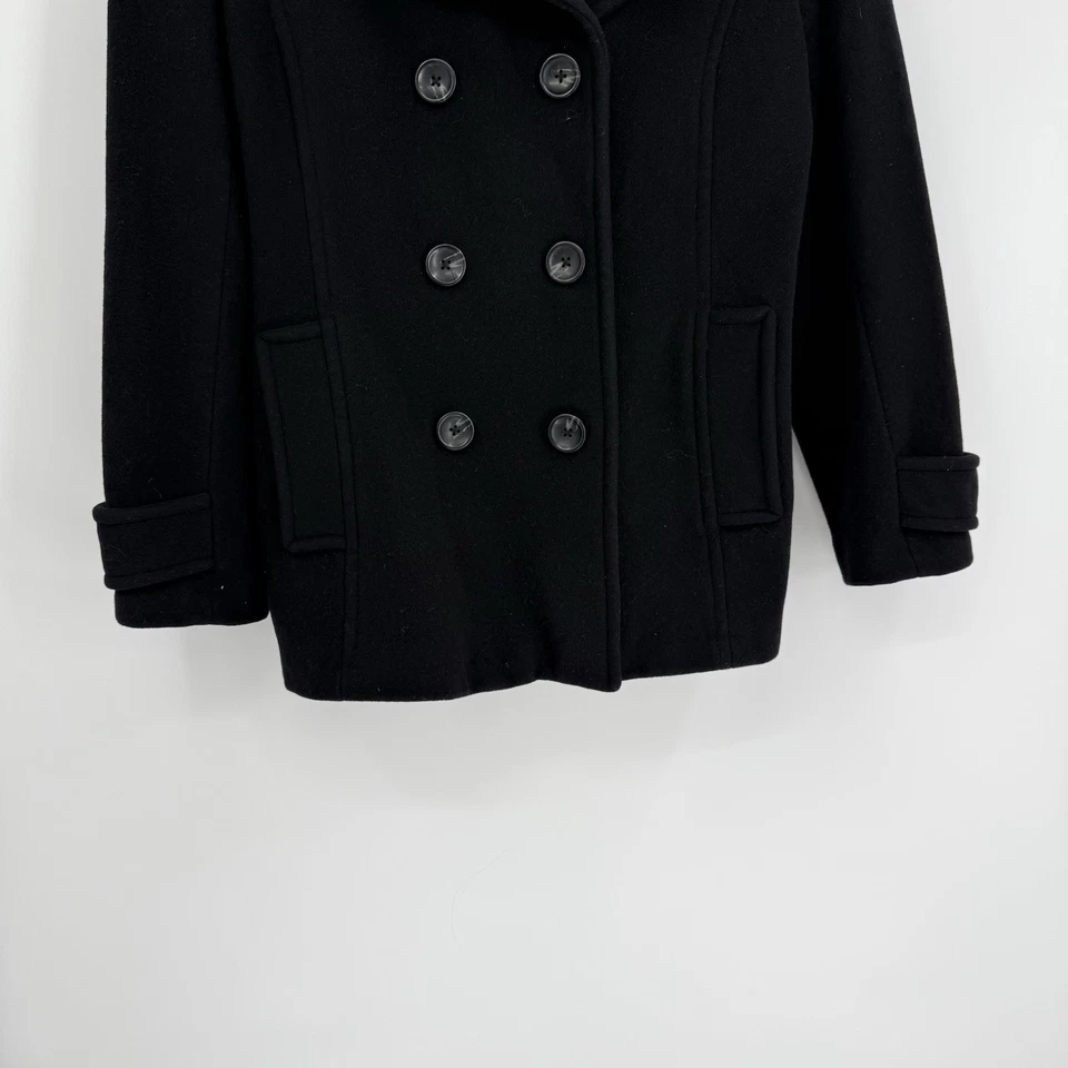 Abrigo Lands’ End para mujer de lana mezcla de cachemir guisante talla 16W forrado con doble botonadura Foto 3 de 4