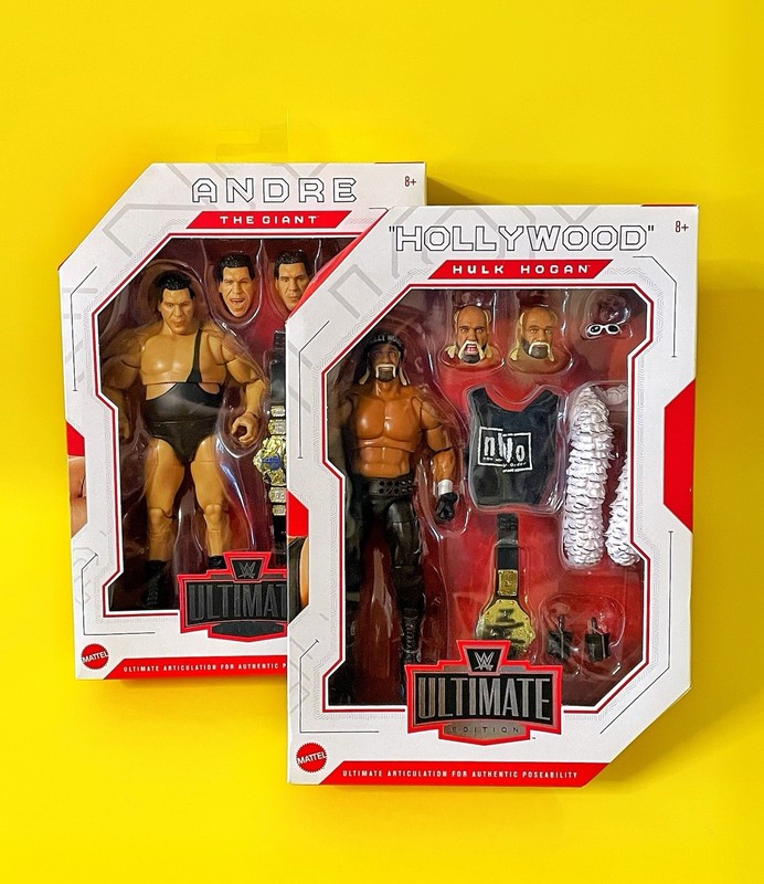 WWE Ultimate Edition Andre The Giant Hollywood Hulk Hogan 2 Figure Lot NEW