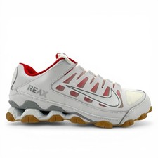Nike Reax 8 TR Mesh Mens Training Shoes 11.5 White Wolf Grey Red 621716-103 NEW