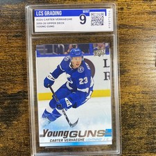 Upper Deck 2019-20 Young Guns Rookie #224 Carter Verhaeghe Lightning Graded 9