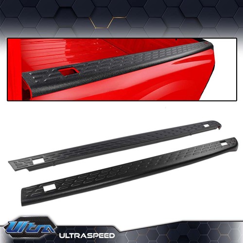 PIT66 Black Bed Rail Caps Cover For 2007-2013 Silverado 6'6" Bed - Side Trim Molding Protector
