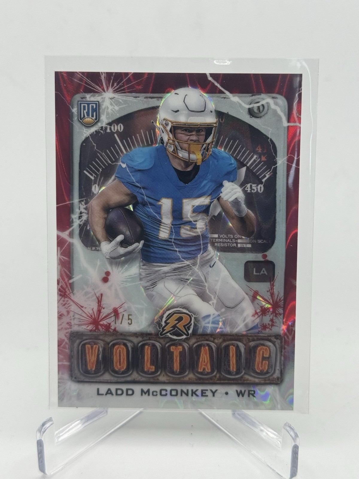 2024 Topps Resurgence Ladd McConkey Voltaic Red 1/5