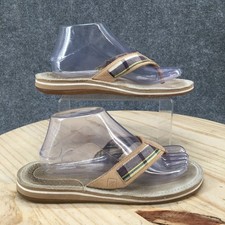 Sperry Top Sider Sandals Womens 9 M Flip Flop Multicolor Leather Toe-Post Casual