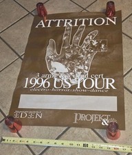 Attrition 3 Arms And A Dead Cert 1996 US Tour Projekt Records Promo Poster VTG
