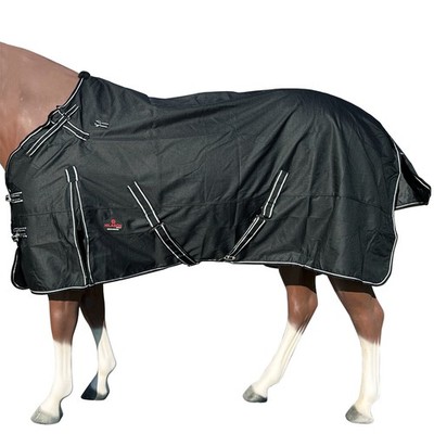 HI Hilason 1200D Turnout Light Winter Waterproof Rain Sheet Horse Black