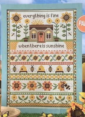 Kreuzstichkarte - Sonnenblumenhaus Sampler