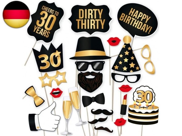 30 Geburtstag Foto Requisiten,Photo Booth Props Dekoration-image