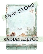 gingerbread scene metal sign cozy snowy holiday display wall designs room