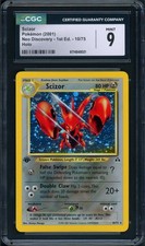 CGC 9 MINT Scizor 1st Edition Neo Discovery 10/75 Holo Pokemon Card