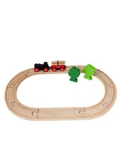 NO BOX COMPLETE Brio 33042 Little Forest Train Set Wooden Steam Engine 15 Pieces