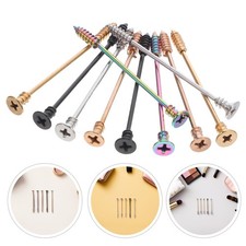  10 pezzi orecchini lunghi in acciaio inossidabile per uomo e donna set di