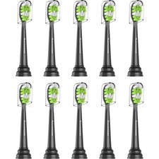 Toothbrush Replacement Heads Nylon Bristles 10 Pack for Electric Click-On Use